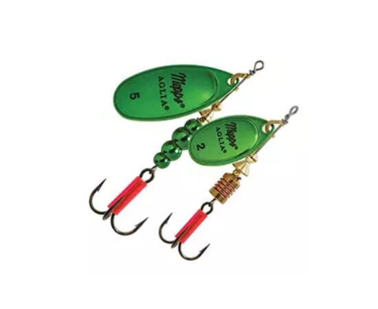 Блесна Mepps Platinum 4 OR/VERT золото/зелен 9g    (F09), Цвет: Green/Gold (Зеленая/Золото), Вес блесны (г): 9, фото , изображение 2