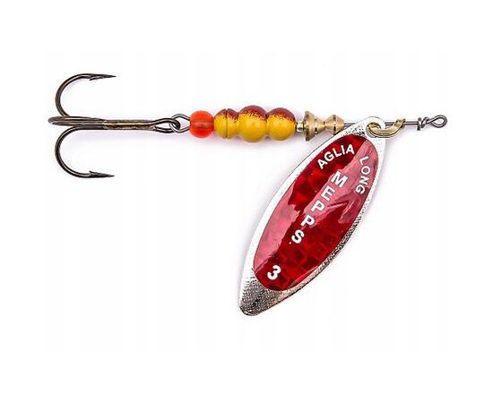 Блесна Mepps Aglia Long Redbo 3 AG серебро/красн.наклейка 11,5g    (E44), Цвет: Red/Silver (Красная/Серебро), Вес блесны (г): 11.5, фото , изображение 2