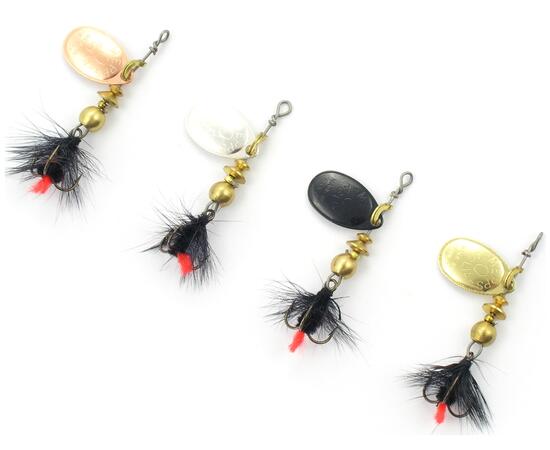 Блесна Mepps Aglia MOUCH 0 Red AG серебро 2,5g    (B06), Цвет: Red/Silver (Красная/Серебро), Вес блесны (г): 2,5, фото , изображение 3