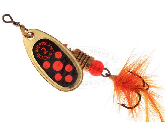 Блесна Mepps Black Fury MOUCH 2 Orange OR золото 4,5g    (D37), Цвет: Золото/Красная, Вес блесны (г): 4,5, фото 