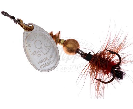 Блесна Mepps Aglia MOUCH 0 Red AG серебро 2,5g    (B06), Цвет: Red/Silver (Красная/Серебро), Вес блесны (г): 2,5, фото 