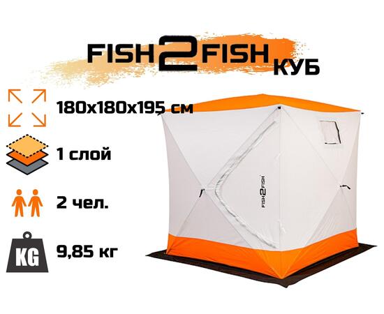 Зимняя палатка Fish2Fish Куб в чехле 180х180х195 см, фото 