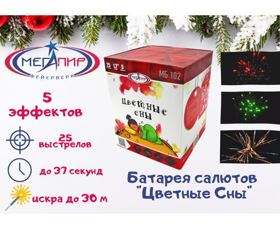 Батарея салютов Цветные Сны МЕГАПИР, фото 