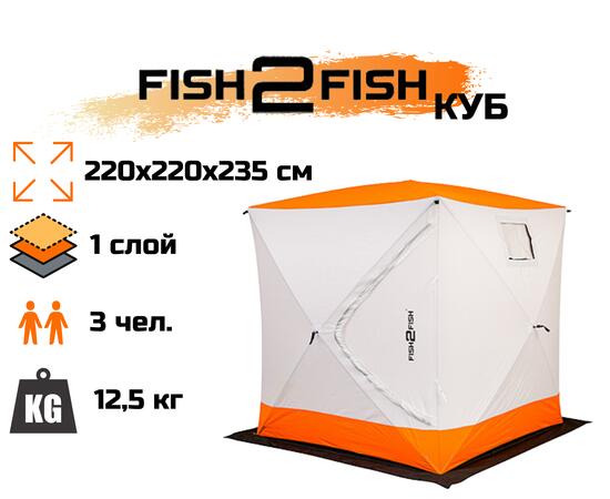 Зимняя палатка Fish2Fish Куб в чехле 220х220х235 см, фото 