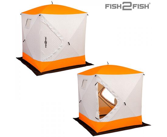 Зимняя палатка Fish2Fish Куб Утепленная в чехле 160х160х170 см, фото , изображение 4