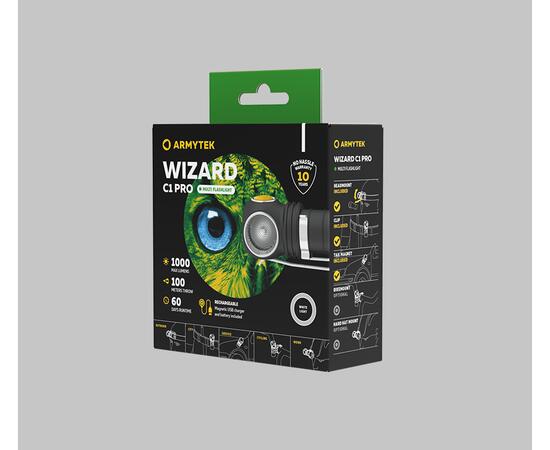 Фонарь Armytek Wizard C1 Pro Magnet USB+18350 / 1000 лм / 70°:120°, фото , изображение 6