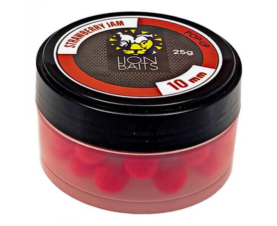 Lion Baits Бойл (pop-up) Strawberry Jam 10 мм - 25 г, Вкус для группировки: STRAWBERRY JAM, фото 