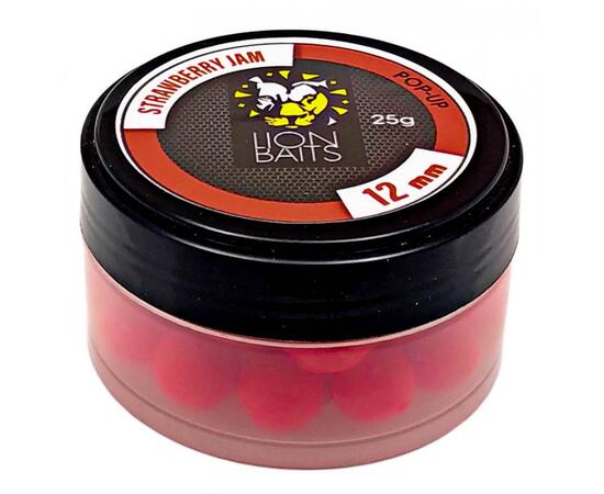 Lion Baits Бойл (pop-up) Strawberry Jam 12 мм - 25 г, Вкус для группировки: STRAWBERRY JAM, фото 