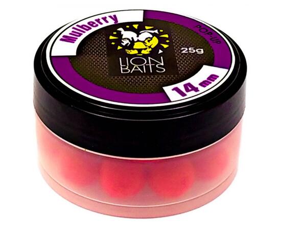 Lion Baits Бойл (pop-up) Mulberry 14 мм - 25 г, Вкус: Mulberry, Вид рыбы: карп и амур, Диаметр (мм): 14, фото 