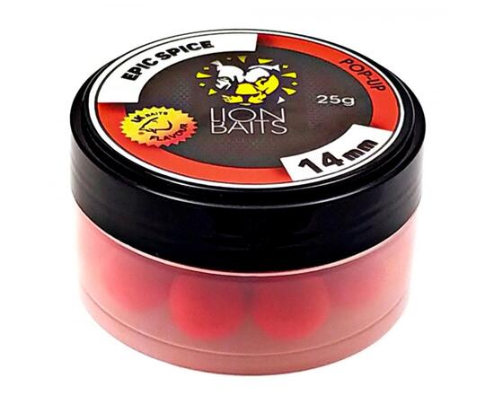 Lion Baits Бойл (pop-up) Epic Spice 14 мм - 25 г, Вкус: Epic Spice, Вид рыбы: карп и амур, Диаметр (мм): 14, фото 