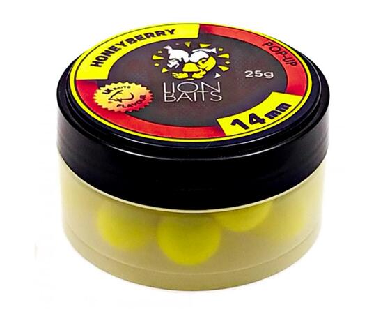 Lion Baits Бойл (pop-up) HoneyBerry 14 мм - 25 г, Вкус: HoneyBerry, Вид рыбы: карп и амур, Диаметр (мм): 14, фото 