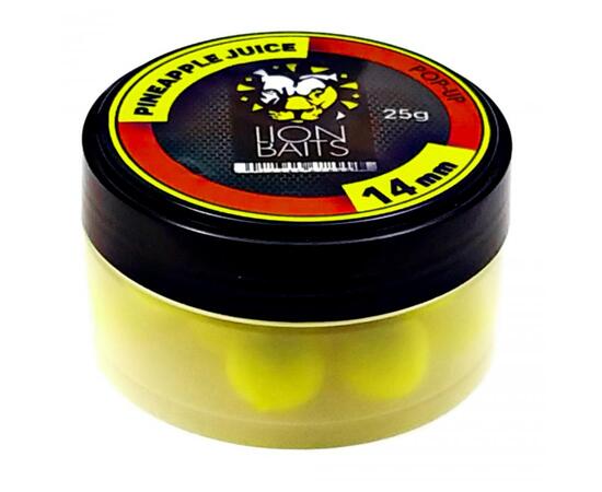 Lion Baits Бойл (pop-up) Pineapple Juice 14 мм - 25 г, Вкус: Pineapple Juice, Вид рыбы: карп и амур, Диаметр (мм): 14, фото 