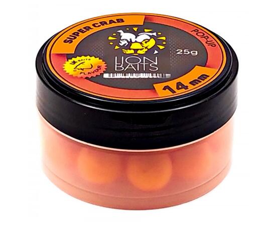 Lion Baits Бойл (pop-up) Super Crab 14 мм - 25 г, Вкус: Super Crab, Вид рыбы: карп и амур, Диаметр (мм): 14, фото 