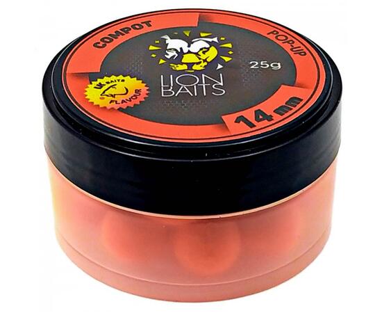 Lion Baits Бойл (pop-up) Compot 14 мм - 25 г, Вкус: Compot (Тутти-Фрутти), Вид рыбы: карп и амур, Диаметр (мм): 14, фото 
