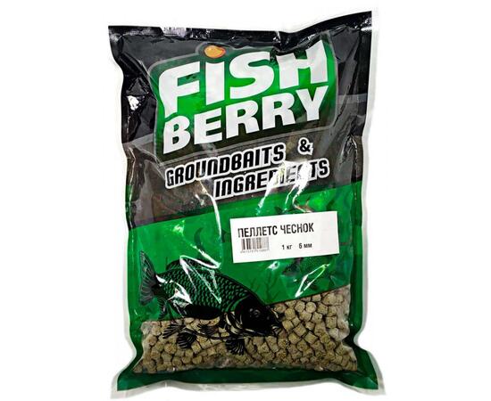 FishBerry Пеллетс карповый медленно растворимый "Чеснок" 6 мм - 1 кг, Вкус: чеснок, Вид рыбы: Карп, Диаметр (мм): 6, фото 