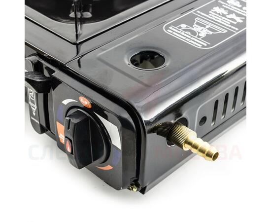 Плита настольная газовая Следопыт Black PF-GST-N10 с переходником, фото , изображение 4