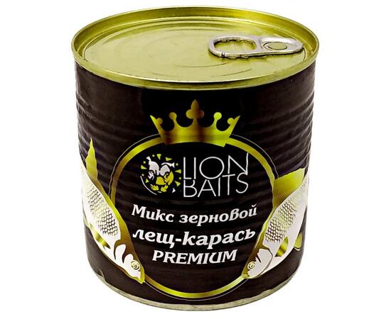 Lion Baits Зерновая смесь микс PREMIUM "Лещ-Карась" - 430мл, Вкус: Лещ-Карась, фото 