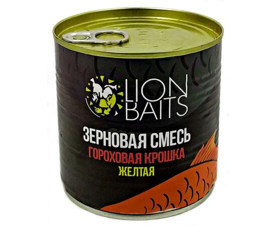 Lion Baits Зерновая смесь Гороховая крошка желтая - 430мл, Вкус: Гороховая крошка желтая, фото 