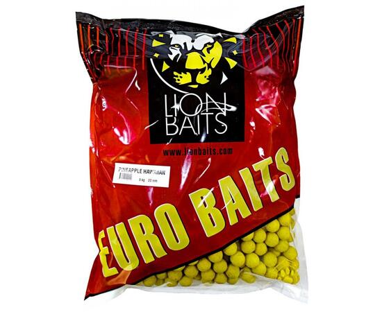 Lion Baits Бойлы тонущие серии EURO BAITS 20 мм (Ананас Гавайский) Pineapple Hawaiian - 5 кг, Вкус: Pineapple Hawaiian, Вид рыбы: Карп, Диаметр (мм): 20, фото 