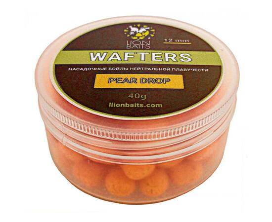 Lion Baits Бойлы нейтральной плавучести Wafters PEAR DROP Кислая груша 12 мм 40 гр, Вкус: кислая груша, Диаметр (мм): 12, фото 