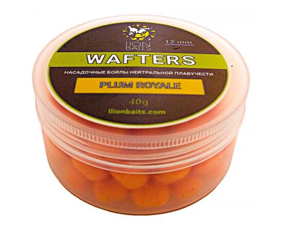 Lion Baits Бойлы нейтральной плавучести Wafters PLUM ROYALE Слива королевская 12 мм 40 гр, Вкус: Слива королевская, Диаметр (мм): 12, фото 