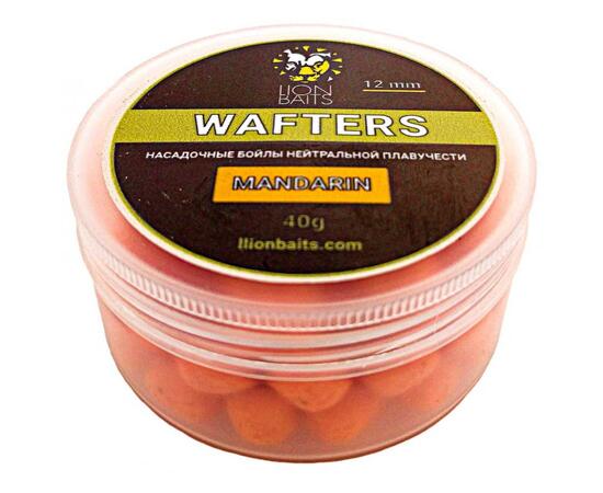 Lion Baits Бойлы нейтральной плавучести Wafters MANDARIN Мандарин 12 мм 40 гр, Вкус: Мандарин, Диаметр (мм): 12, фото 