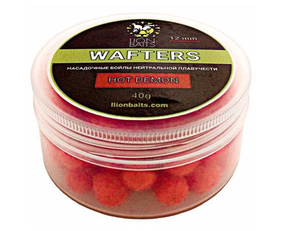 Lion Baits Бойлы нейтральной плавучести Wafters HOT DEMON 12 мм 40 гр, Вкус: HOT DEMON, Диаметр (мм): 12, фото 