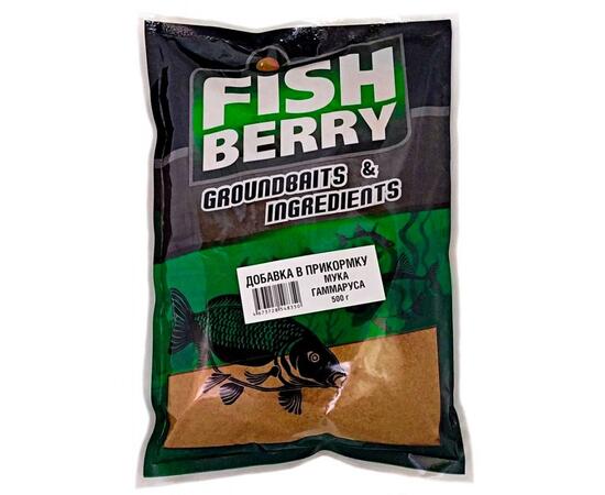 FishBerry Добавка в прикормку "Мука гаммаруса" Gammarus Flour - 500 гр, Вкус: Мука гаммаруса, фото 
