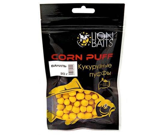 Lion Baits (Corn puff) Кукурузные пуффы "Ваниль" - 20 гр, Вкус: ваниль, фото 