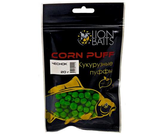 Lion Baits (Corn puff) Кукурузные пуффы "Чеснок" - 20 гр, Вкус: чеснок, фото 