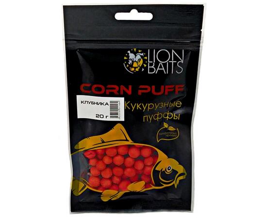 Lion Baits (Corn puff) Кукурузные пуффы "Клубника" - 20 гр, Вкус: клубника, фото 