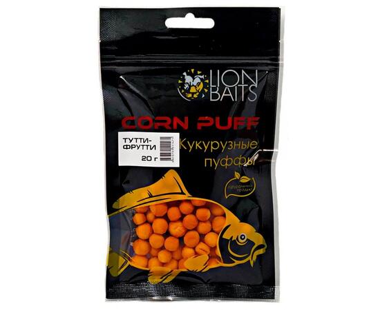 Lion Baits (Corn puff) Кукурузные пуффы "Тутти-Фрутти" - 20 гр, Вкус: Тутти-фрутти, фото 