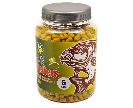 Lion Baits Пеллетс карповый Carp pellets Мед 6 мм - 300 гр, Вкус: Мед, Вид рыбы: карп, сазан, амур, Диаметр (мм): 6 мм, фото 