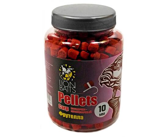 Lion Baits Пеллетс карповый Carp pellets Фрутелла 10 мм - 300 гр, Вкус: Фрутелла, Вид рыбы: карп, сазан, амур, Диаметр (мм): 10 мм, фото 