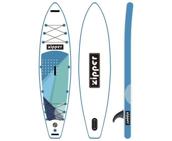 Надувная доска ZIPPER SUP Board (Сап Борд) S LINE 12'6'' TURING BLUE, фото , изображение 2