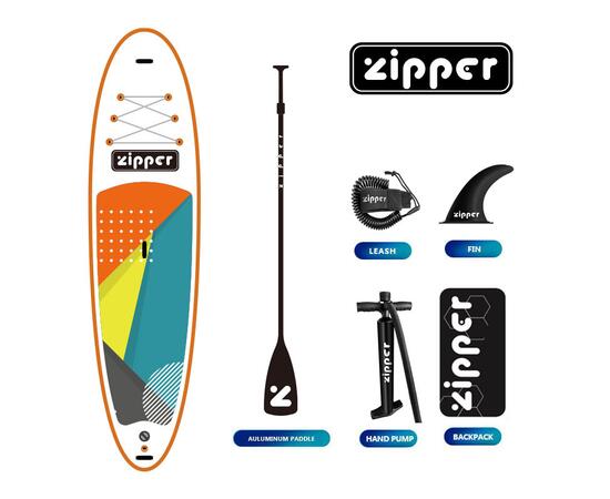 Надувная доска ZIPPER SUP Board (Сап Борд) S LINE 11' ORANGE, фото , изображение 3