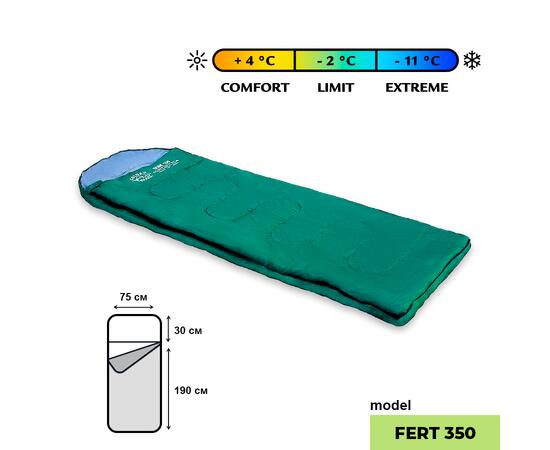 Спальный мешок Golden Shark Fert 350, 220х75см, левая молния, фото 