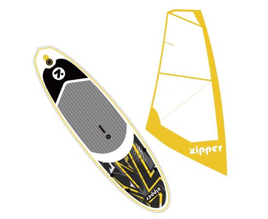 Надувная доска ZIPPER WindSUP Board (виндсап борд) YELLOW WD 10'6'' SAILKIT 3 LINE, фото 