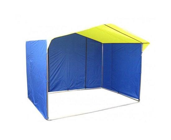 Торговая палатка Митек «Домик» 2x2 из трубы Ø 25мм, желто-синяя, фото 