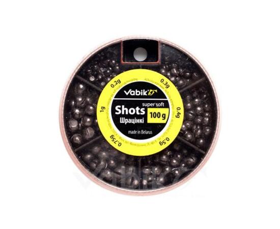Грузики для поплавочной оснастки Vabik 100 г (набор 0.2g-1,0g), фото 