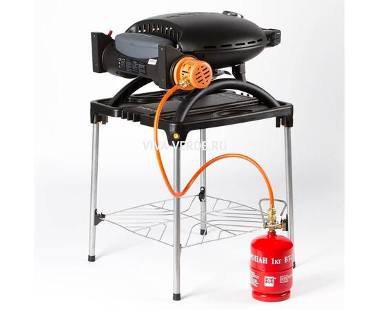 Портативный газовый гриль O-grill 800T черный (в комплекте адаптер тип А), Цвет: черный, фото , изображение 10