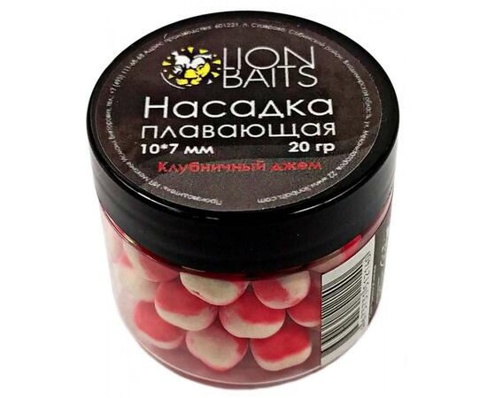 Lion Baits Насадка плавающая двухцветная Клубничный джем 10х7 мм (20 гр), Вкус: клубничный джем, Диаметр (мм): 10, фото 