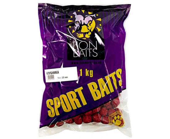 Lion Baits Бойлы тонущие серии SPORT BAITS 20 мм Клубника - 1 кг, Вкус для группировки: Клубника, фото 