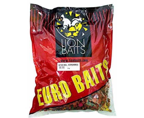 Lion Baits Спод-микс смесь SPOD MIX (Клубника) 5 кг, Вкус: клубника, фото 