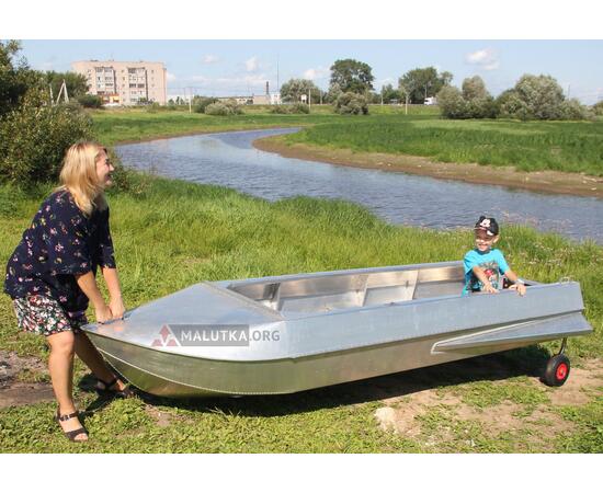 Алюминиевая лодка Романтика-Н 3.5 м., с булями и колёсами, фото , изображение 6