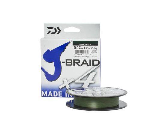 Леска плетеная DAIWA "J-Braid X4" 0,07мм 135 (зеленая), фото 