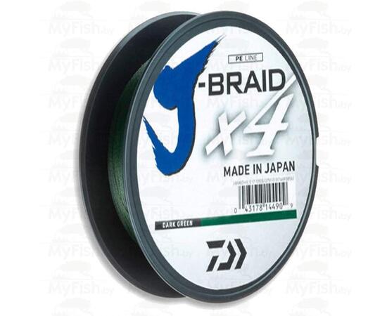 Леска плетеная DAIWA "J-Braid X4" 0,21мм 135 (зеленая), фото 