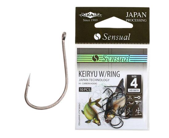 Крючки Mikado Sensual - KEIRYU W/RING 10078-4B, фото 