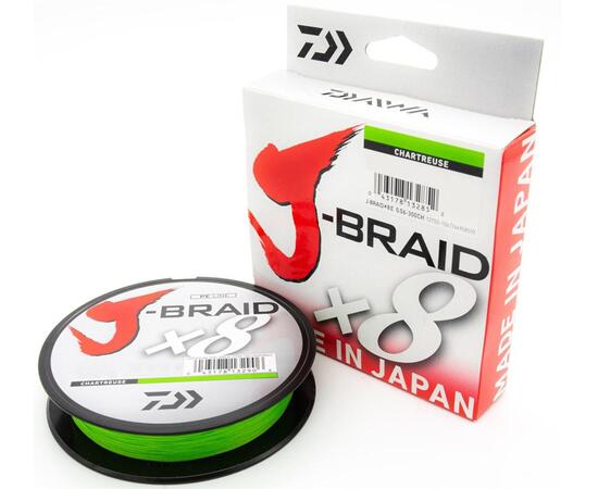 Леска плетеная DAIWA "J-Braid X8" 0,06 мм 150 м (флуор.-желтая), фото 