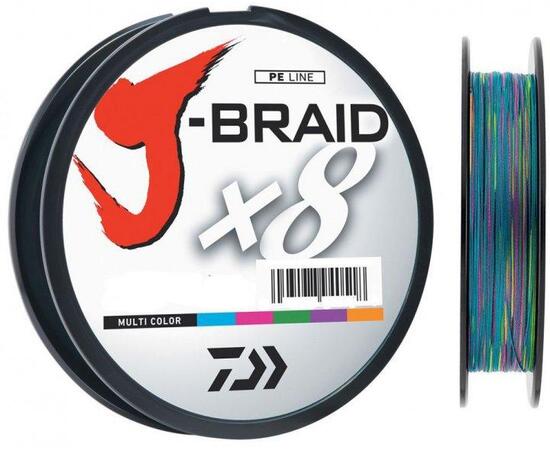 Леска плетеная DAIWA J-Braid X8 0,20 мм 150 м (мультиколор), фото 